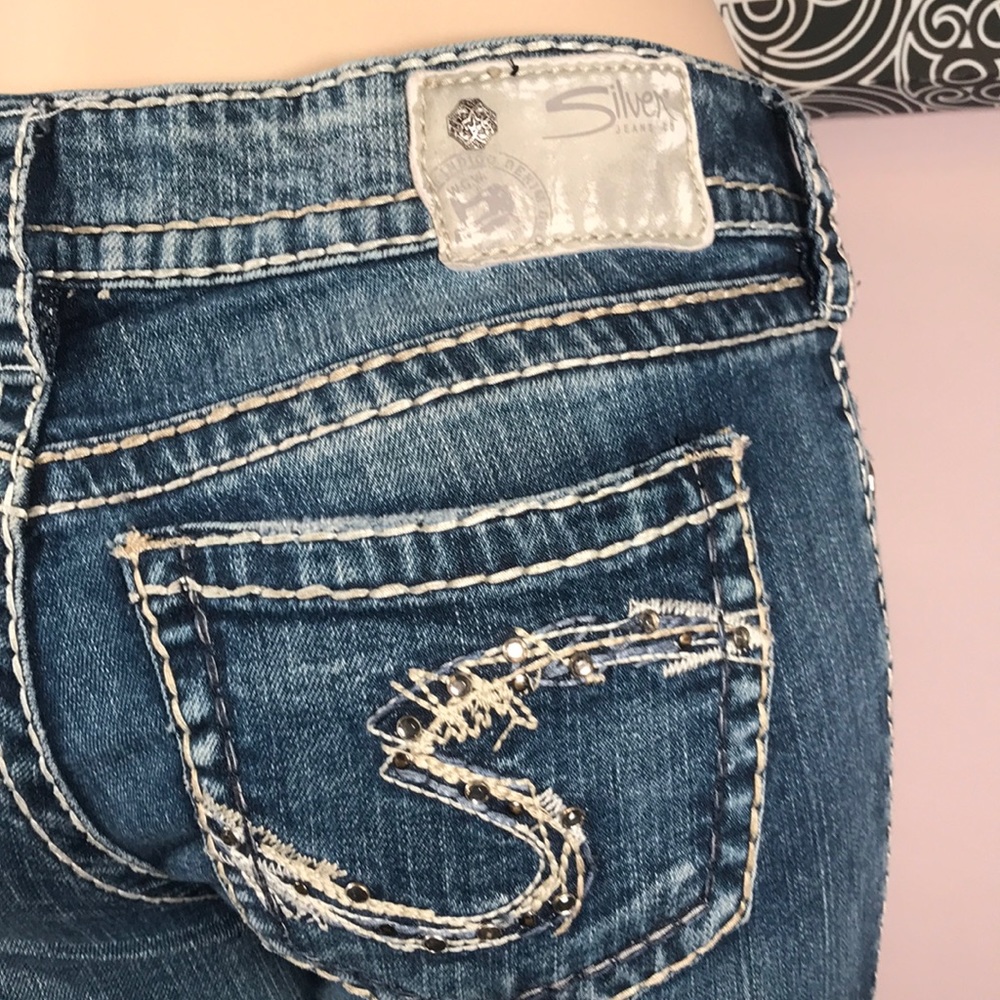 Silver denim jeans ๐ Size 28 ๐ - Picture 4 of 8